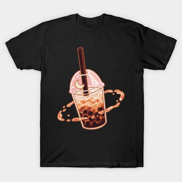 Brown Sugar Boba Milk Tea Space T-Shirt by Daily Boba Feed